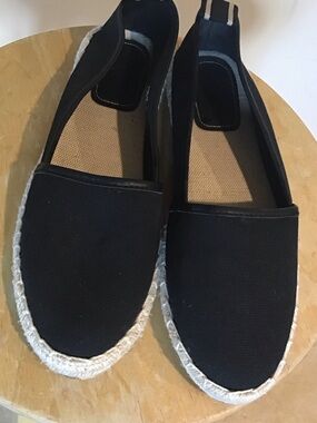 Classic Black Women’s Espadrille Slip-Ons